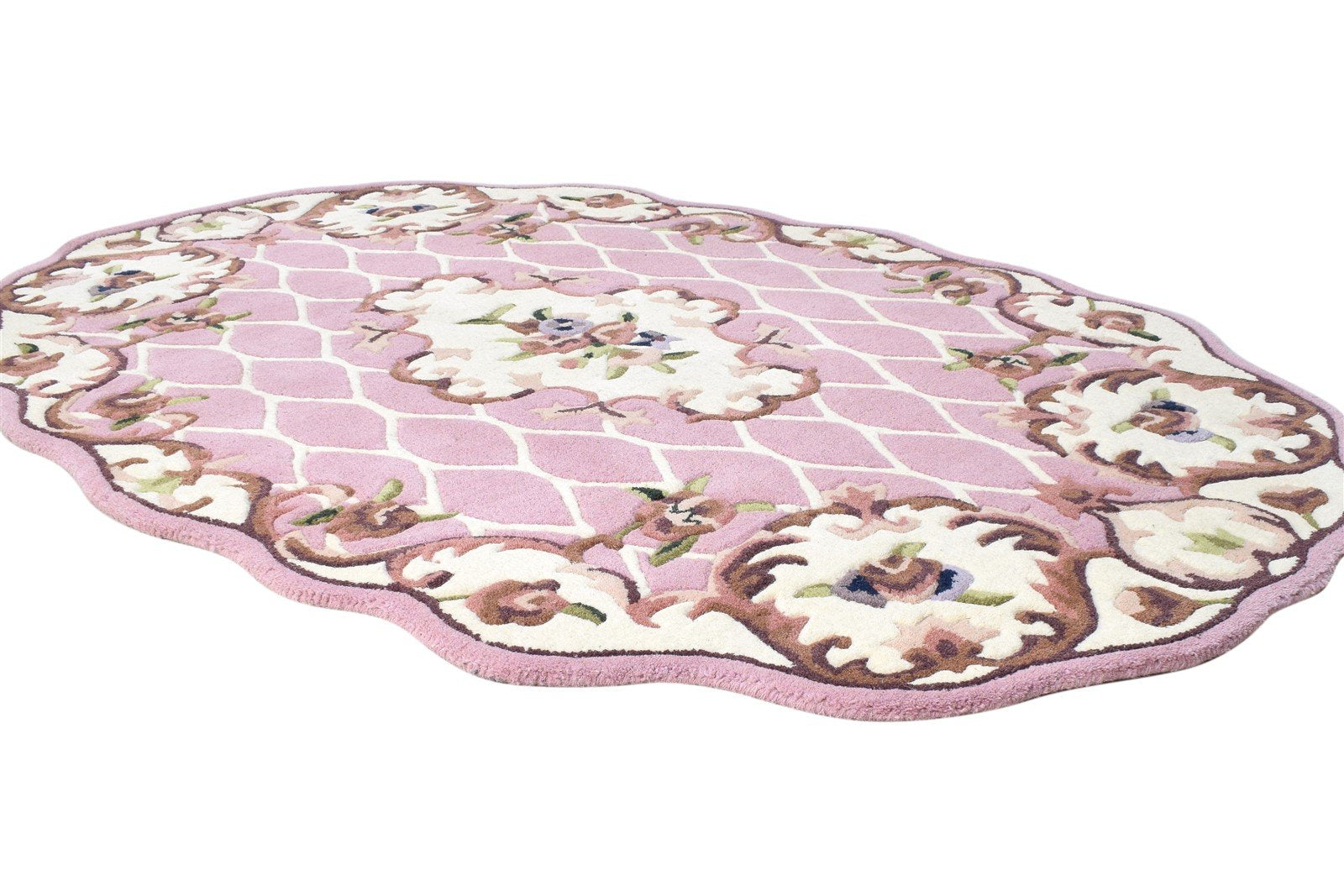 Pink Wool Rug 4' X 6' Persian Hand Tufted Abbuson Oriental Room Size Carpet 