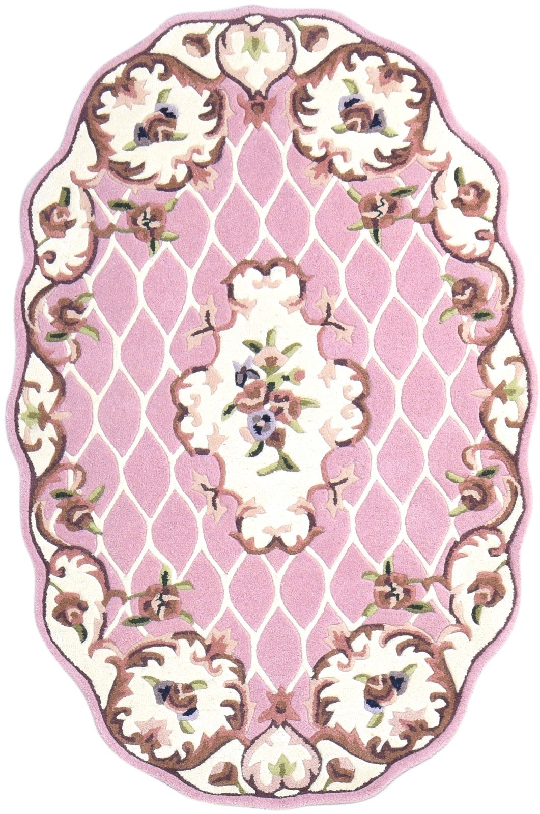 Pink Wool Rug 4' X 6' Persian Hand Tufted Abbuson Oriental Room Size Carpet 