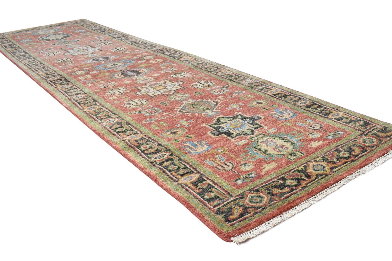 3' X 10' Rug Wool Rust Persian Hand Knotted Kazak Oriental Small Runner 