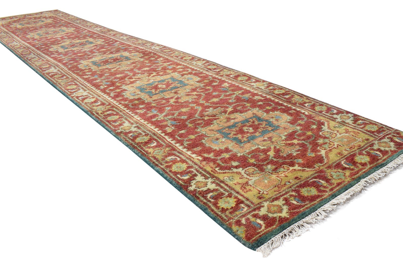 Hand Knotted Rust Wool Rug 2'6 X 12' Persian Kazak Oriental Small Runner 