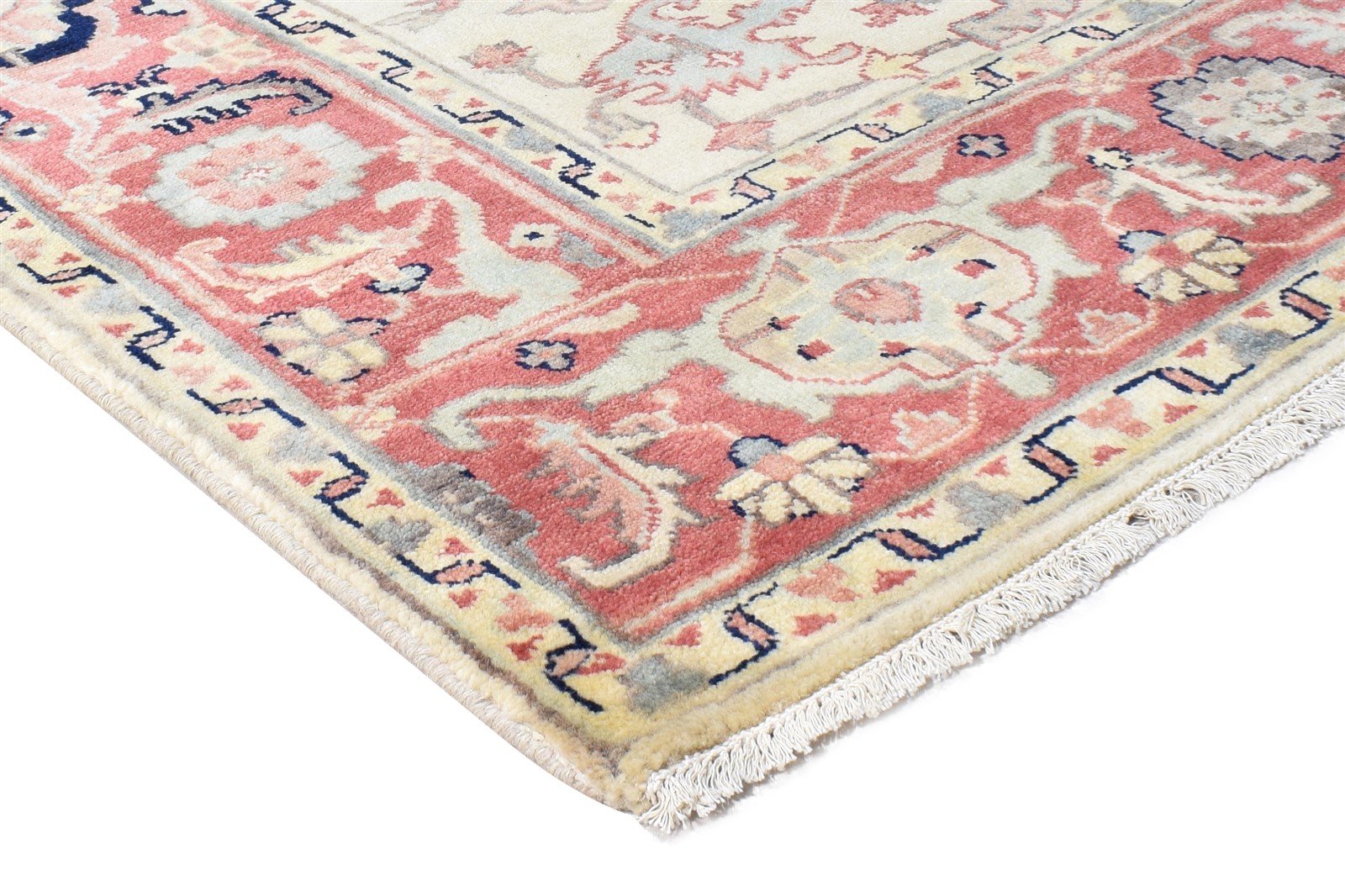 Wool Beige Rug 6' X 9' Persian Hand Knotted Oushak Oriental Room Size Carpet 