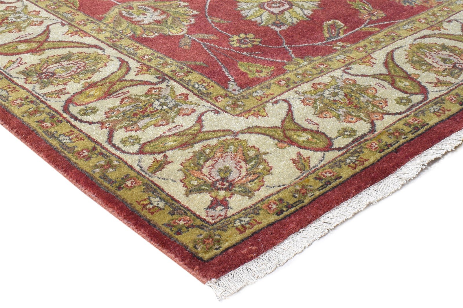 Hand Knotted Red Wool Rug 6' X 9' Persian Kashan Oriental Large Carpet 