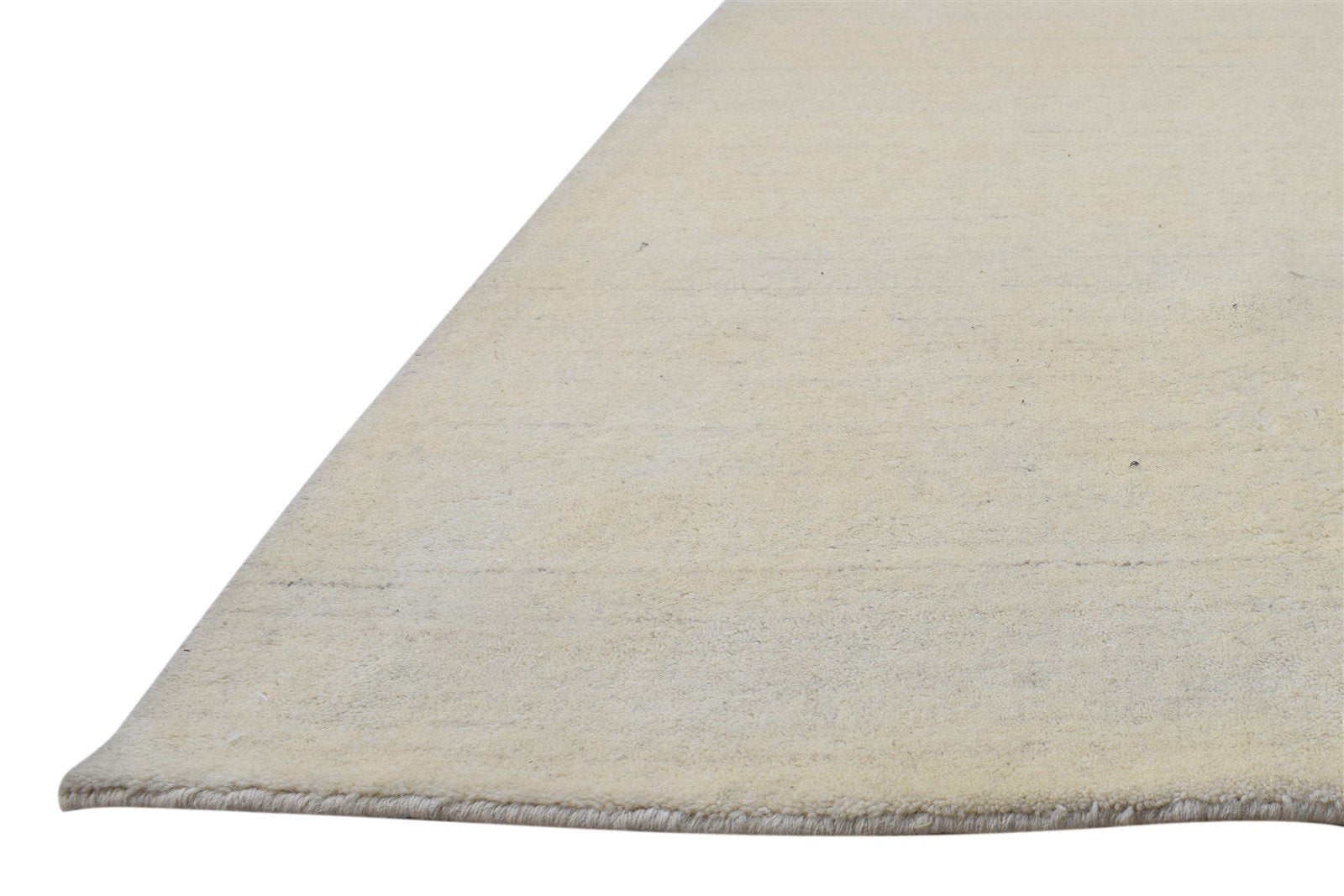 Wool Cream Rug 5' X 8' Modern Handloom Scandinavian Solid Room Size Carpet 