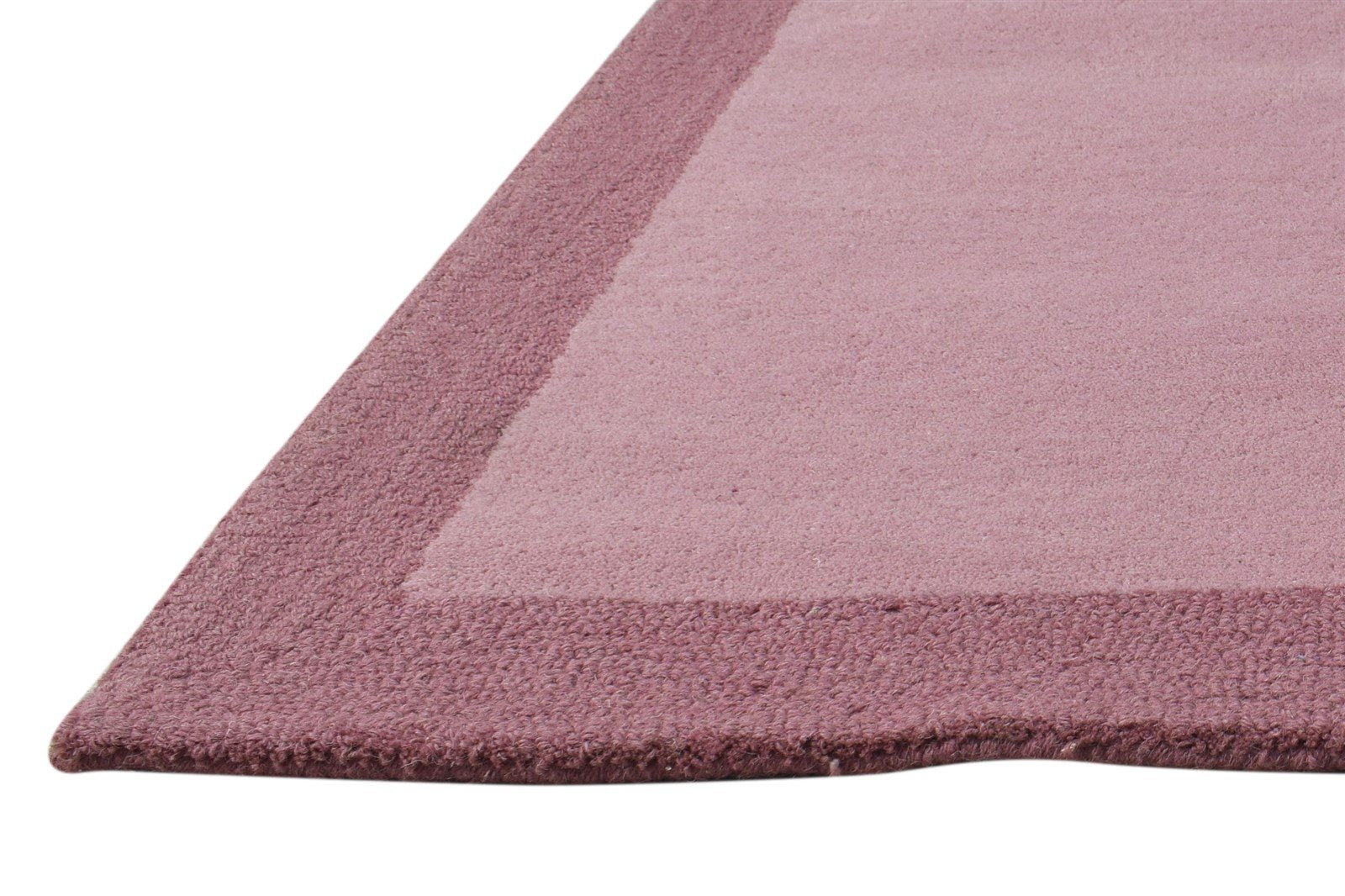 Pink Wool Rug 2' X 3' Modern Hand Tufted Scandinavian Bordered Small Carpet 