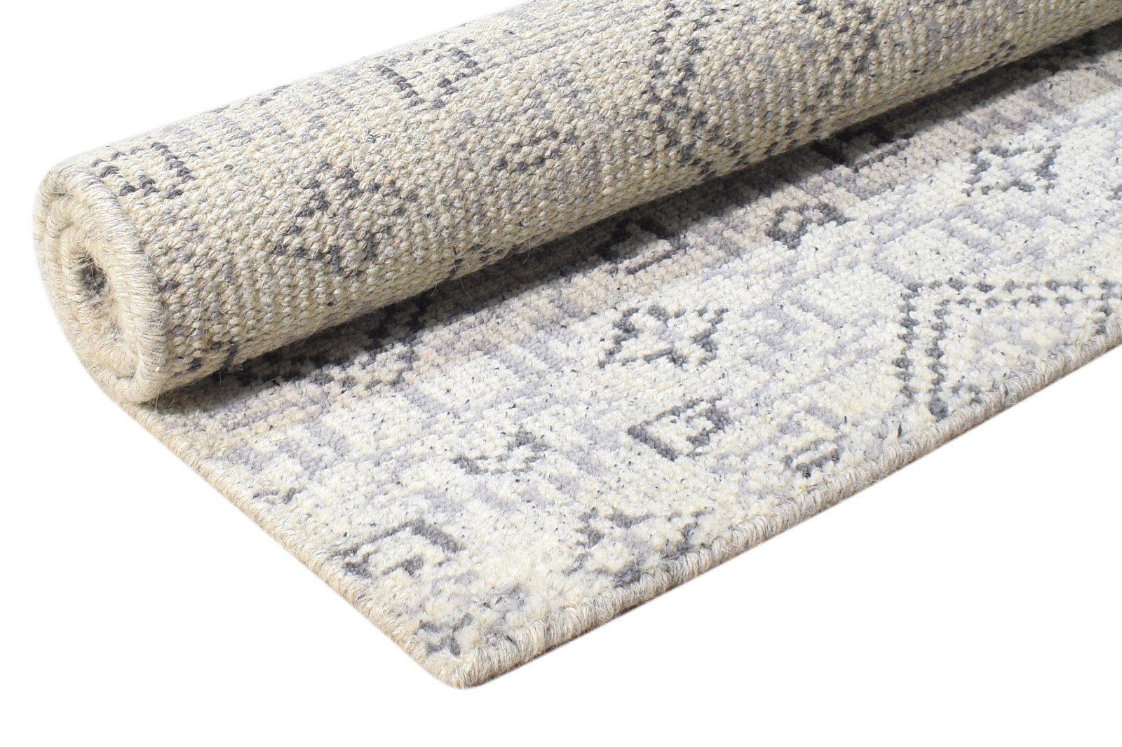 Wool Sage Rug 2' X 3' Modern Hand Knotted Moroccan Modern Small Carpet 