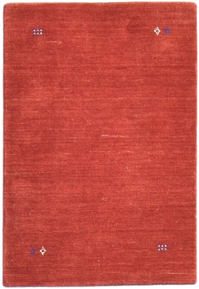 Wool Red Rug 2' X 3' Tribal Handloom Gabbeh Modern Small Carpet 