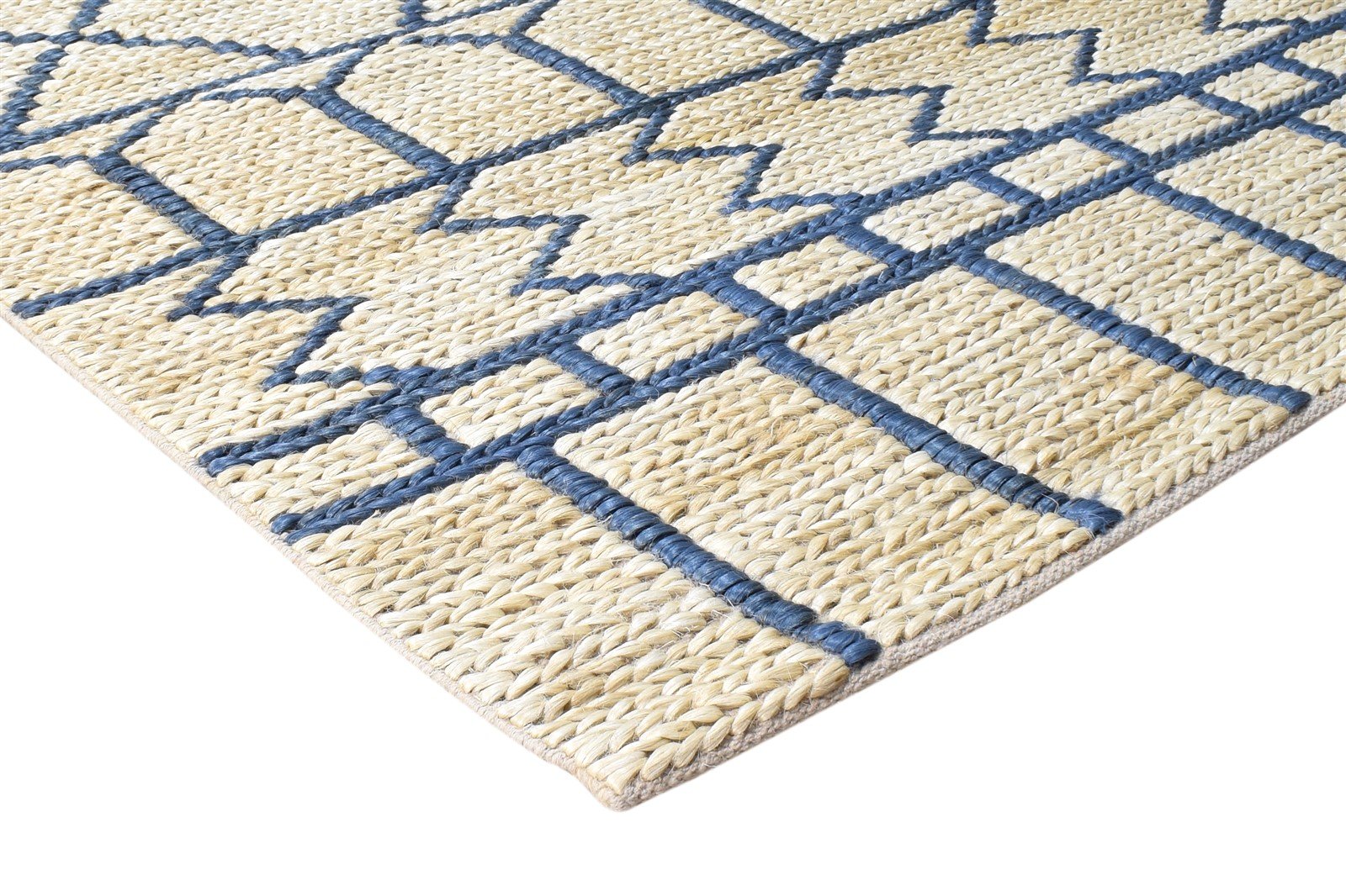 4' X 6' Rug Jute Beige Modern Hand-Hooked Moroccan Modern Room Size Carpet 