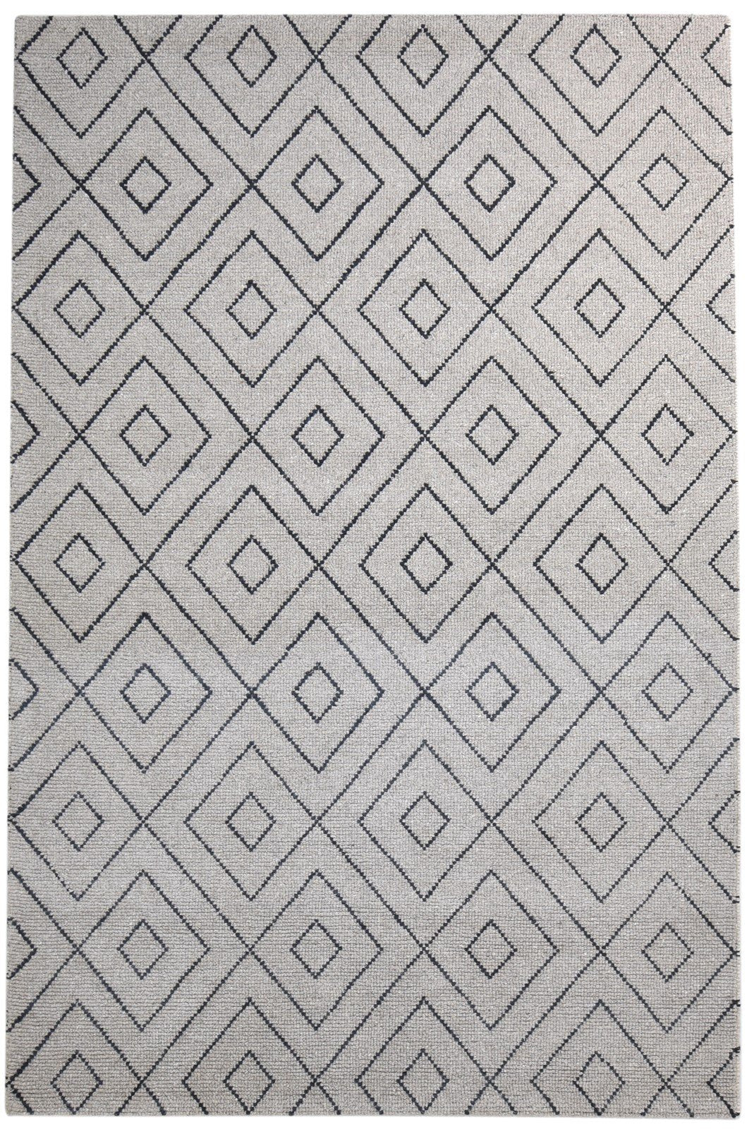 7' X 10' Rug Wool Grey Modern Hand-Hooked Moroccan Modern Large Carpet 