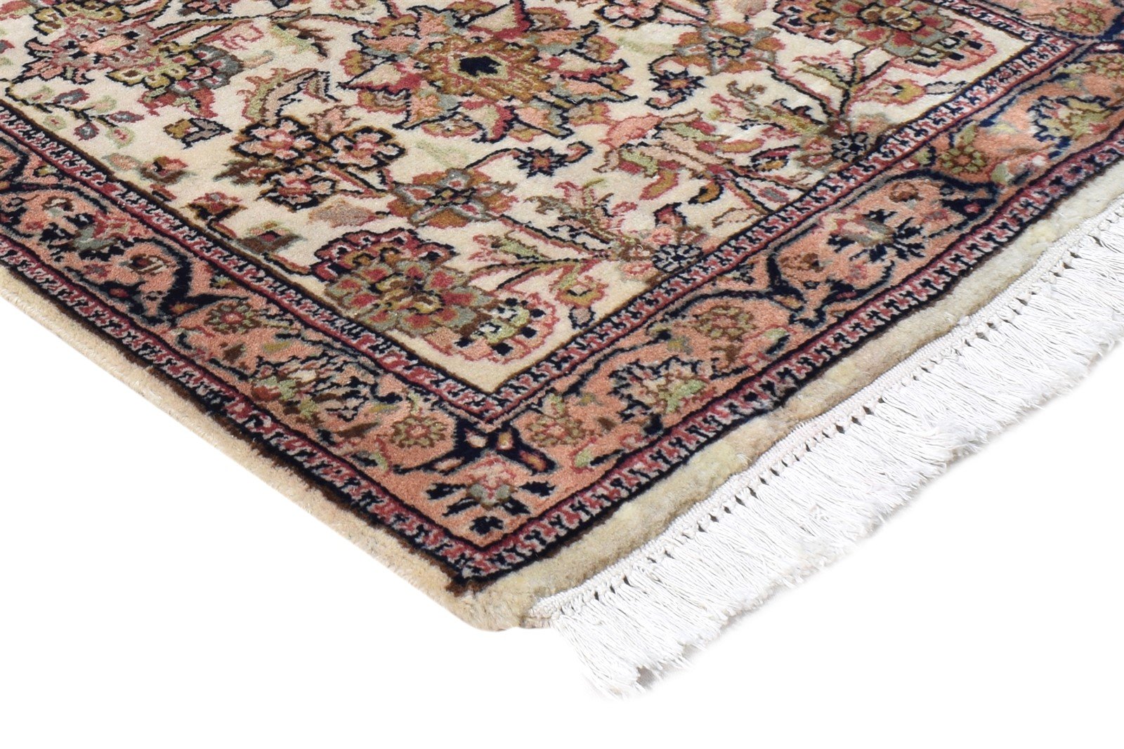 2' X 3' Rug Wool Cream Persian Hand Knotted Kashan Oriental Small Carpet 