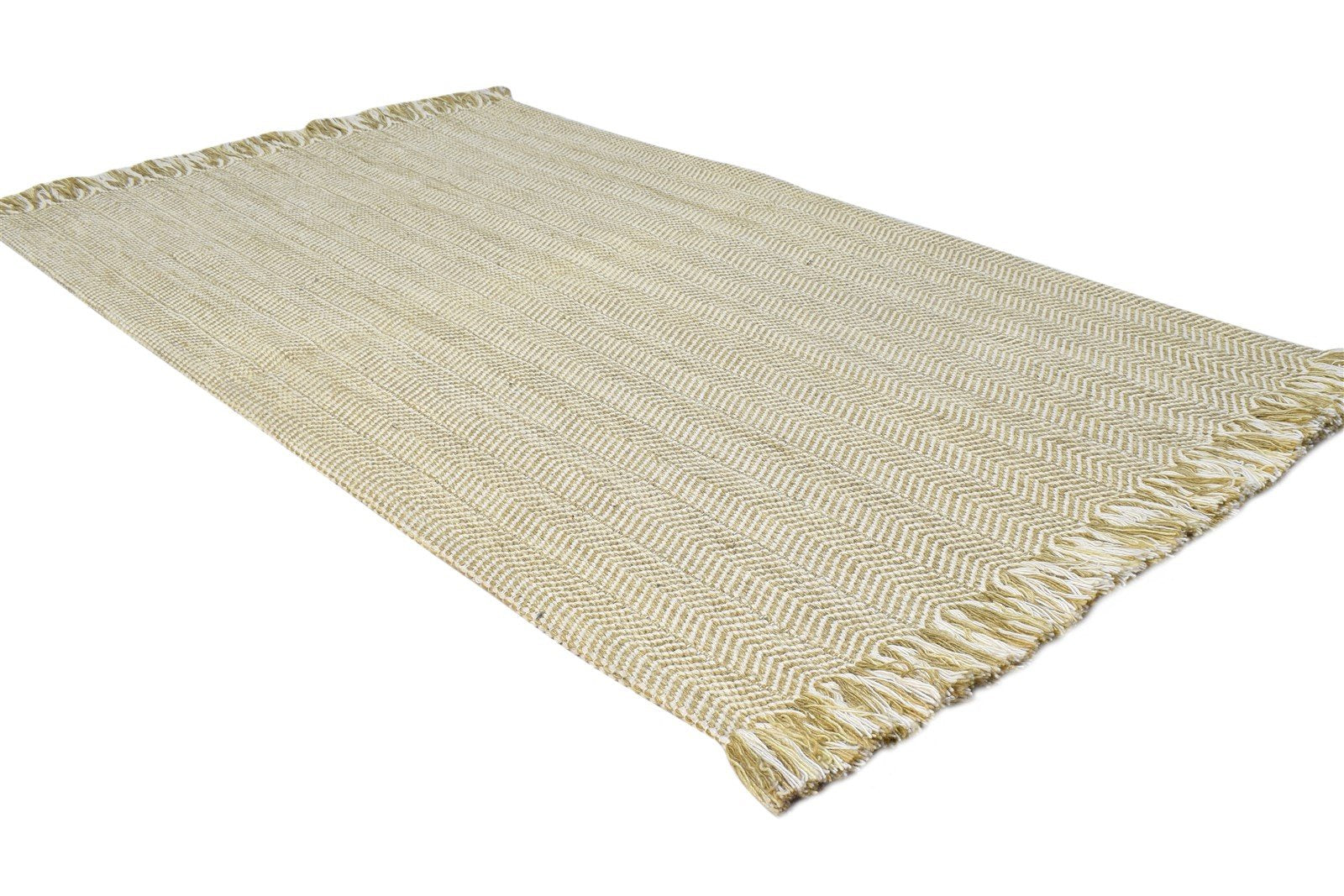 Beige Wool Rug 3' X 5' Modern Dhurrie Scandinavian Solid Small Carpet 