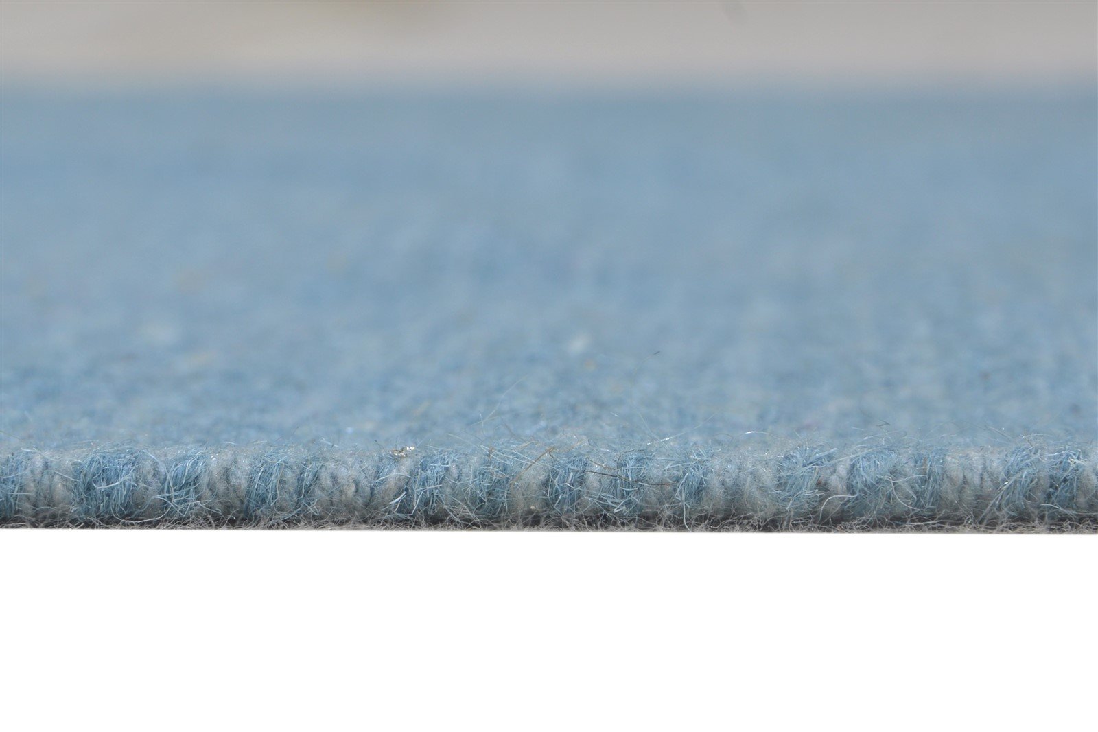 Blue Wool Rug 3' X 6' Modern Dhurrie Scandinavian Solid Small Carpet 