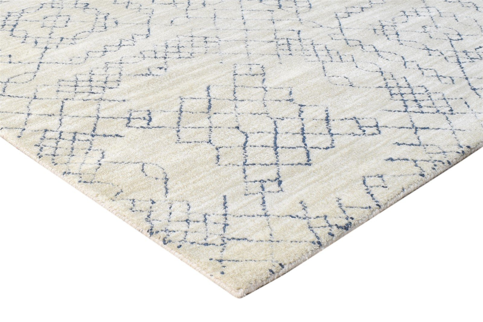 Wool Beige Rug 5' X 8' Modern Hand Tufted American Abstract Room Size Carpet 