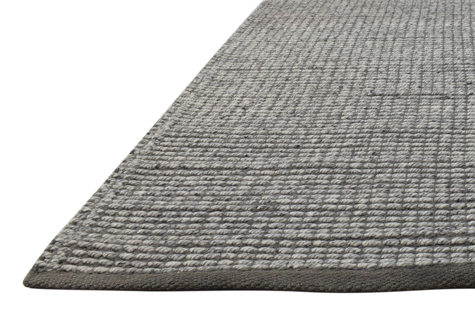 Taupe Wool Rug 3' X 7' Modern Dhurrie Scandinavian Solid Small Runner 