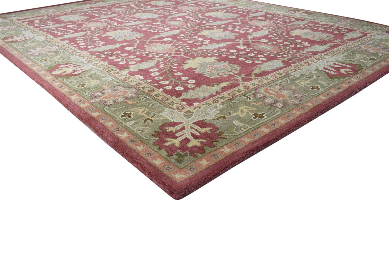 Hand Tufted Red Wool Rug 8' X 10' Persian Kashan Oriental Large Carpet   7864116379797